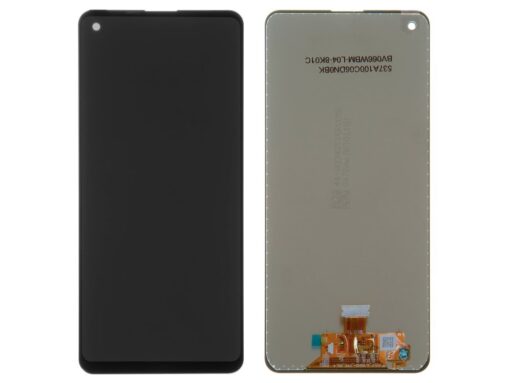 Displejs Samsung A217F A21s ar skarienjutigo paneli melns HQ